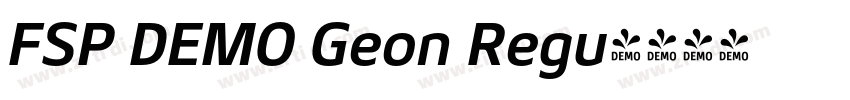FSP DEMO Geon Regu字体转换 FSP DEMO Geon Regu字体转换